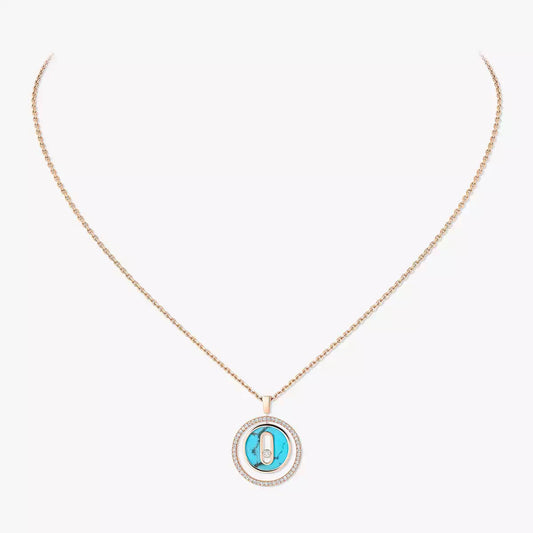 [Regal Jewels]Lucky Move Diamond Necklace in Rose Gold and White Mother-of-Pearl