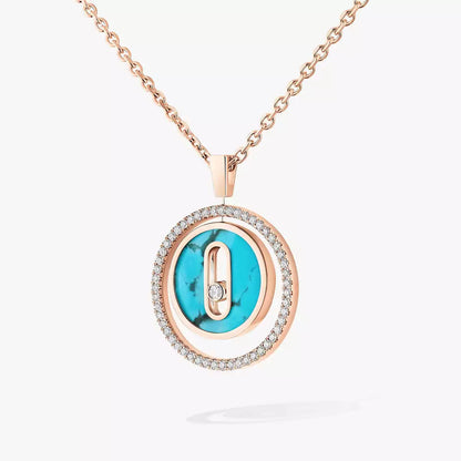[Regal Jewels]Lucky Move Diamond Necklace in Rose Gold and White Mother-of-Pearl