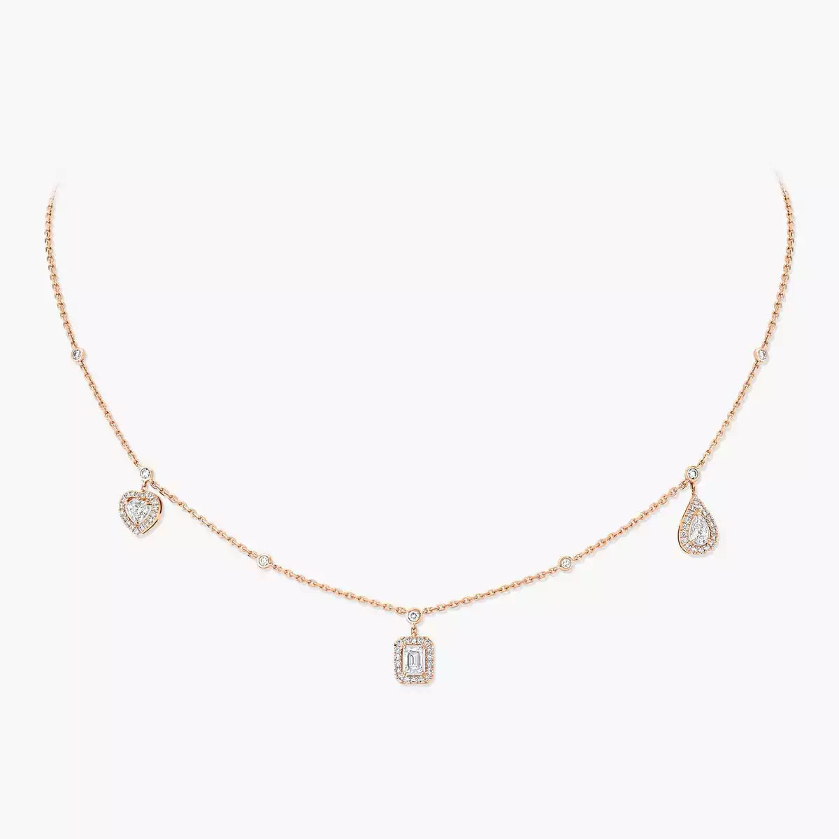 [Regal Jewels]My Twin Diamond Necklace in Silver