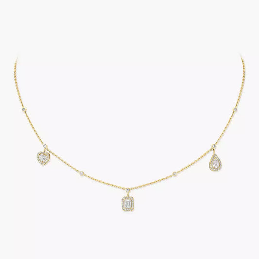 [Regal Jewels]My Twin Diamond Necklace in Silver