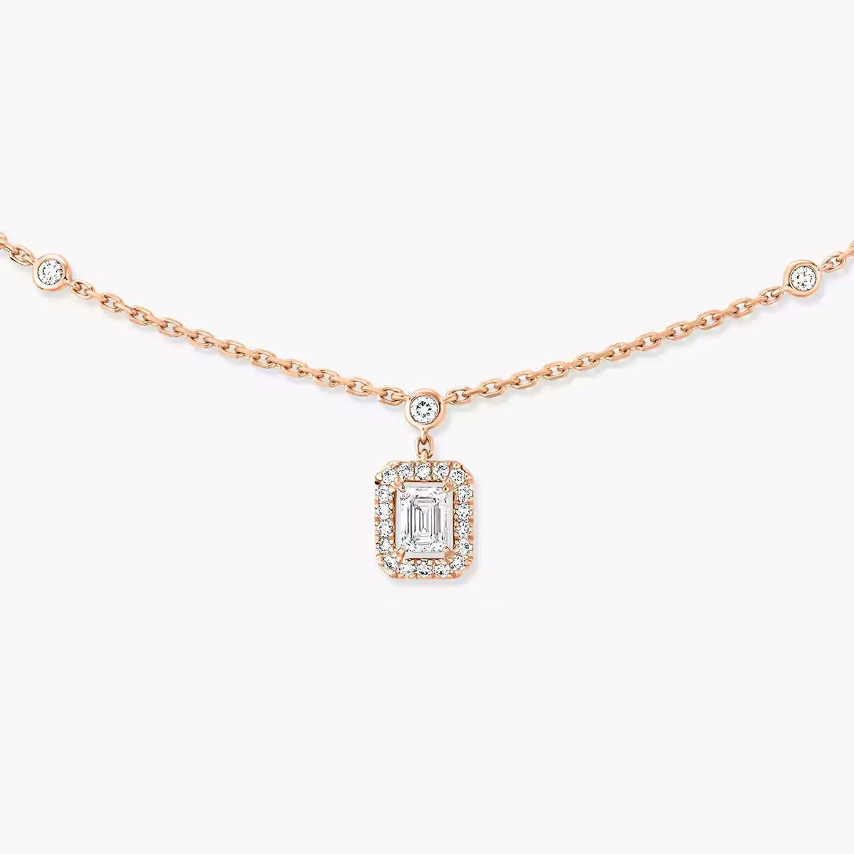 [Regal Jewels]My Twin Diamond Necklace in Silver