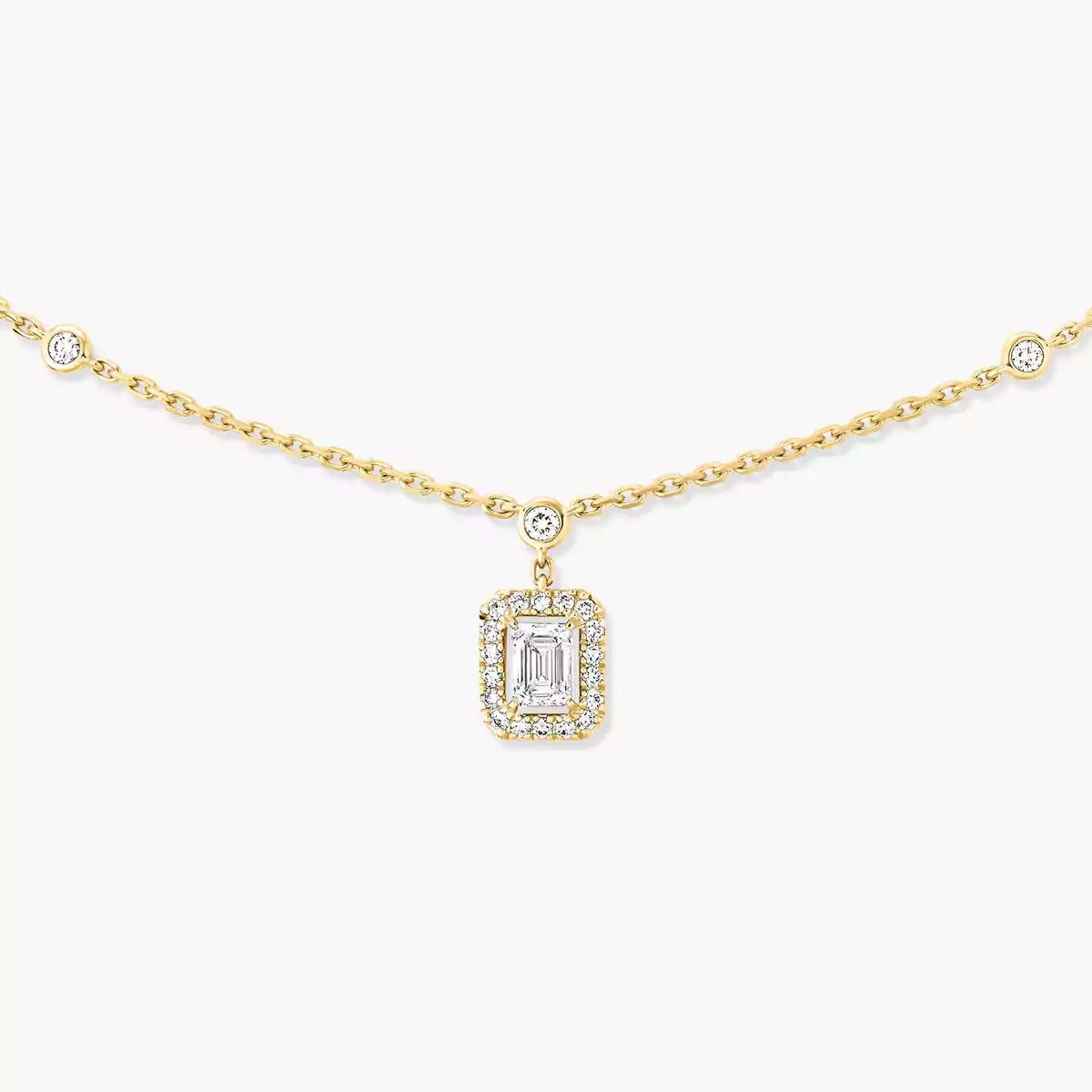 [Regal Jewels]My Twin Diamond Necklace in Silver
