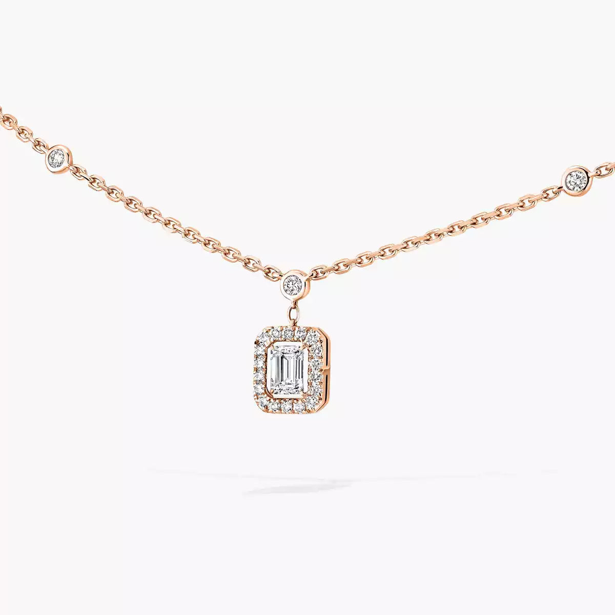 [Regal Jewels]My Twin Diamond Necklace in Silver