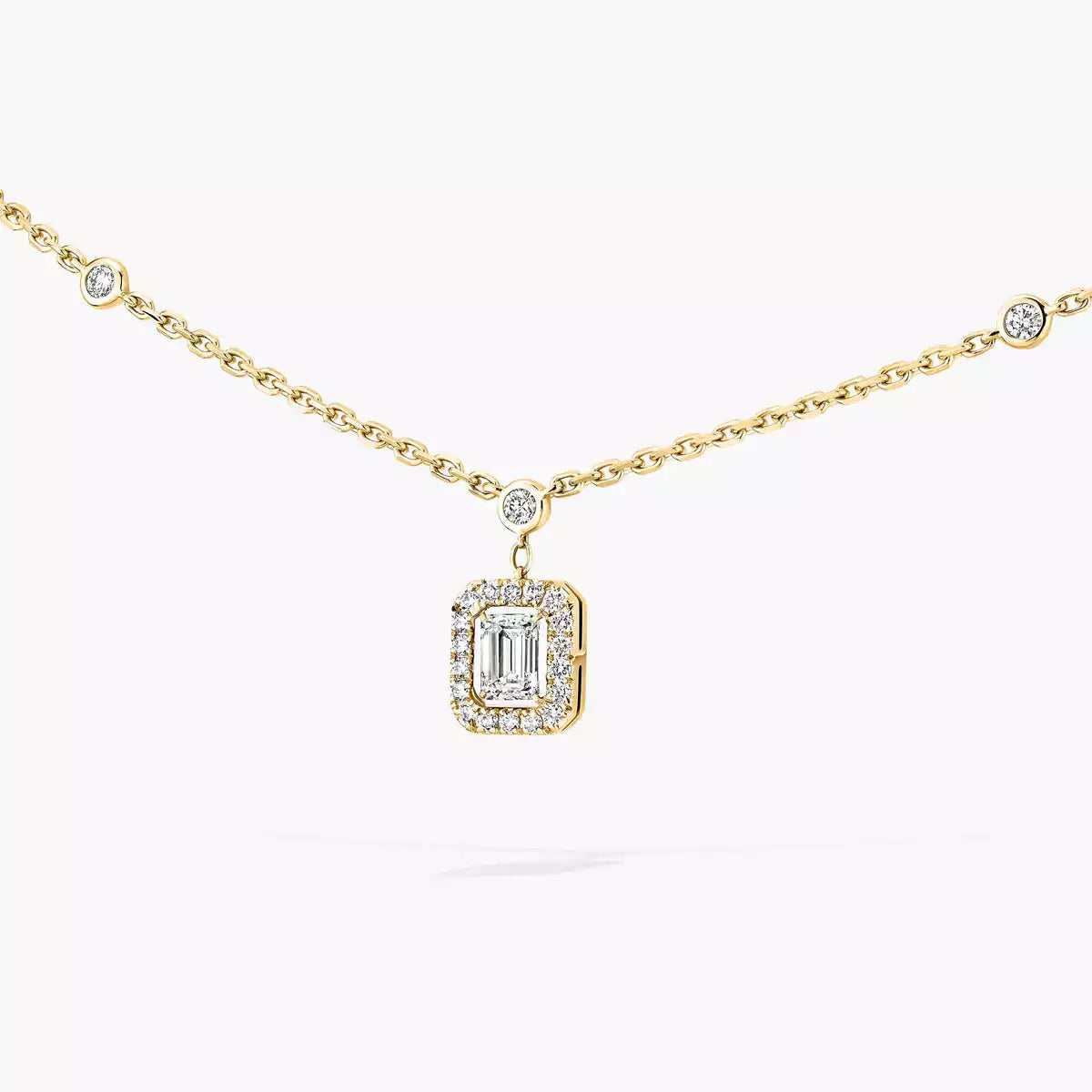 [Regal Jewels]My Twin Diamond Necklace in Silver