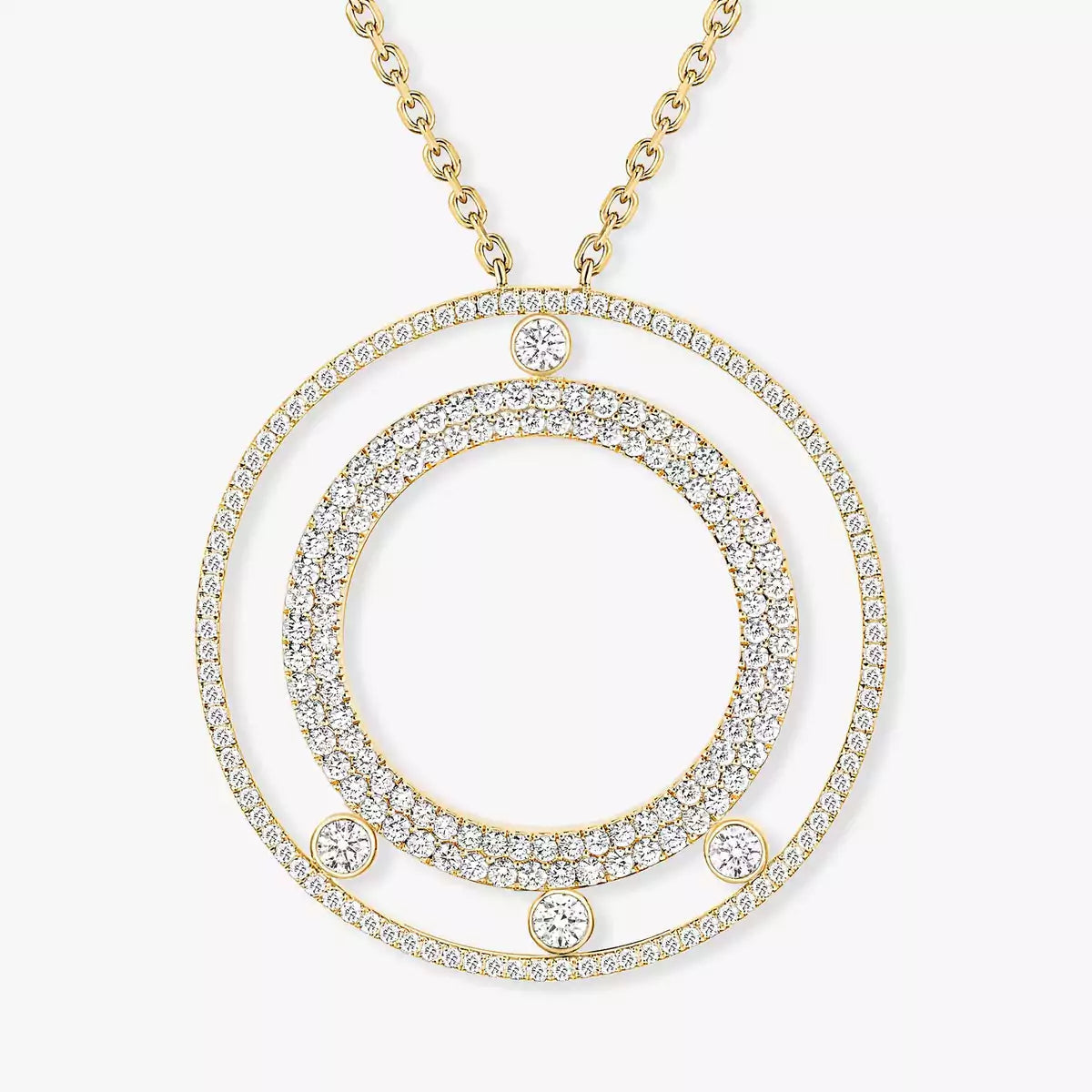[Regal Jewels]Move Romane Long Pave_-Set Diamond Necklace