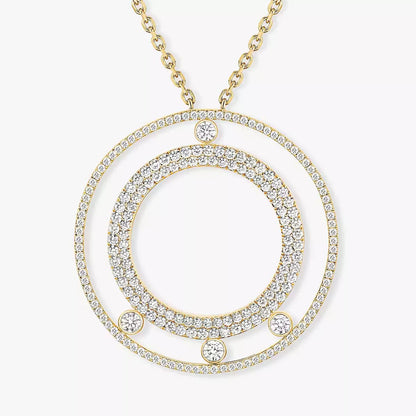 [Regal Jewels]Move Romane Long Pave_-Set Diamond Necklace