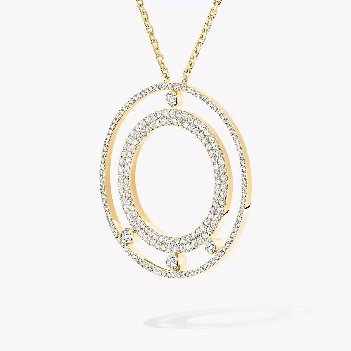 [Regal Jewels]Move Romane Long Pave_-Set Diamond Necklace