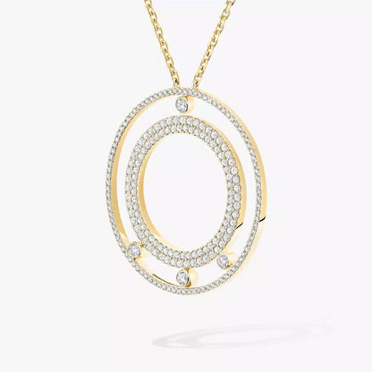 [Regal Jewels]Move Romane Long Pave_-Set Diamond Necklace