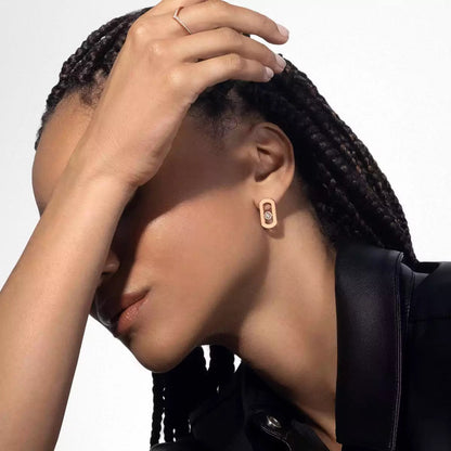 [Regal Jewels]So Move Diamond Earrings in Yellow Gold