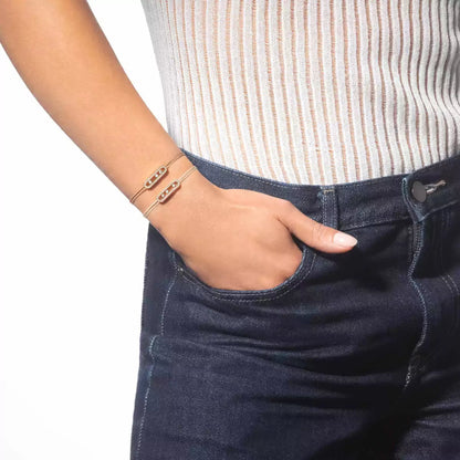 [Regal Jewels]Messika Care(s) pink cord pavé bracelet