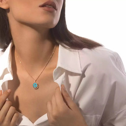 [Regal Jewels]Lucky Move Diamond Necklace in Rose Gold and White Mother-of-Pearl