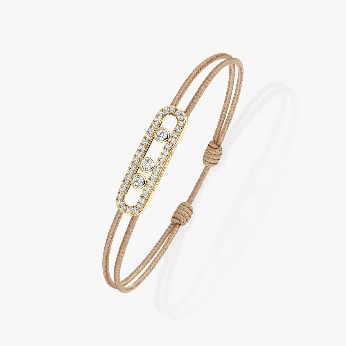 [Regal Jewels]Messika Care(s) pink cord pavé bracelet