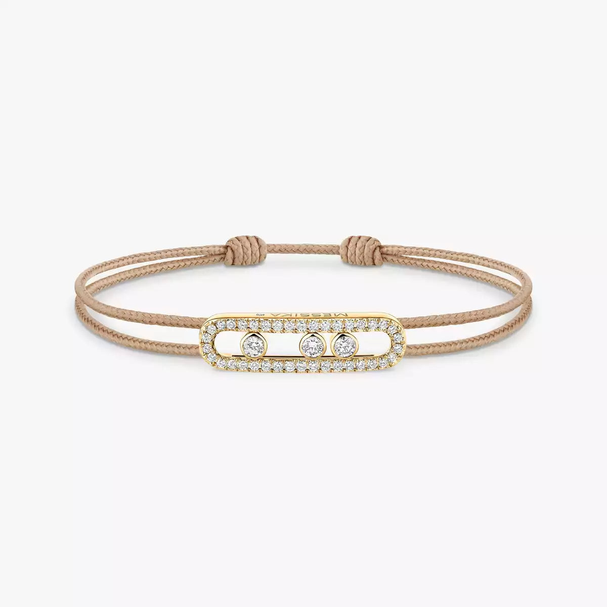 [Regal Jewels]Messika Care(s) pink cord pavé bracelet
