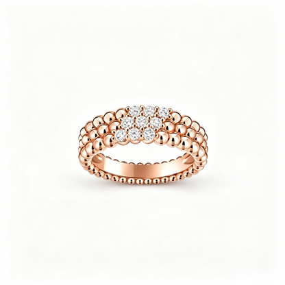 [Regal Jewels] THREE-ROW DIAMOND RING
