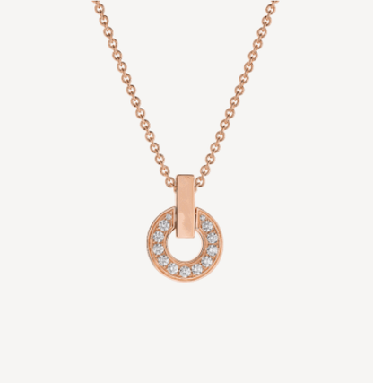 [Aura Jewels]GARI NECKLACE PINK GOLD DIAMOND