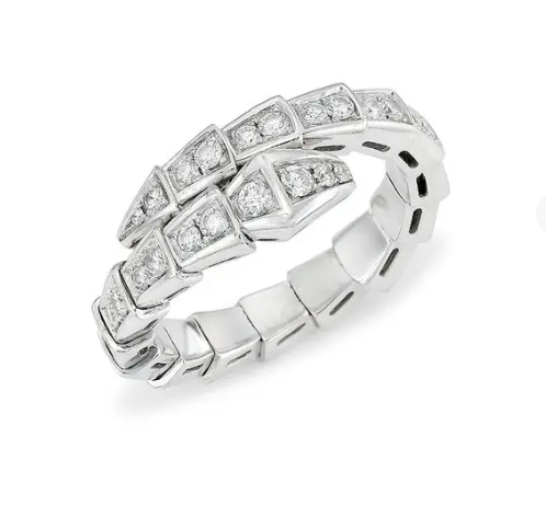 [Aura Jewels]SERPENTI RING SILVER DIAMOND PAVED 4MM