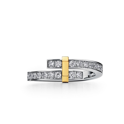 [Aura Jewelry]EDGE GOLD SILVER DIAMOND RING