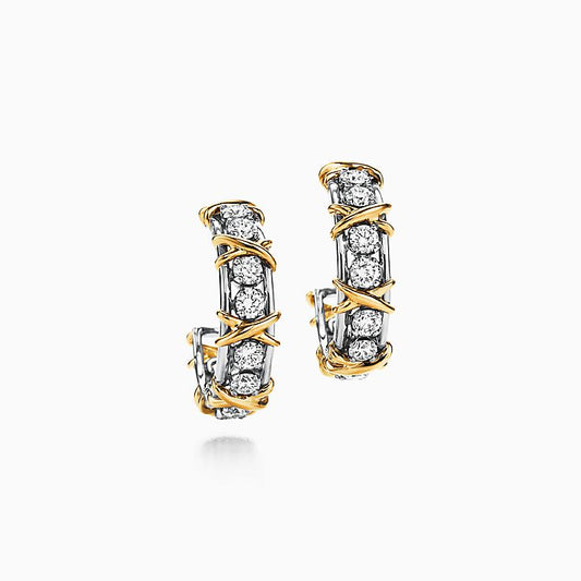[Aura Jewelry]SCHLUMBERGER GOLD DIAMOND EARRINGS