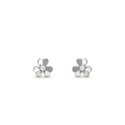 [Regal Jewels]FRIVOLE MINI SILVER FLOWER EARRINGS