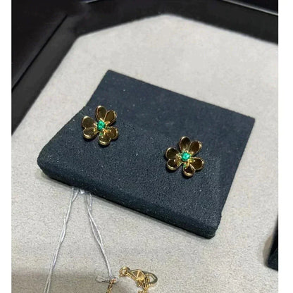 [Regal Jewels]FRIVOLE  FLOWER MALACHITE EARRINGS