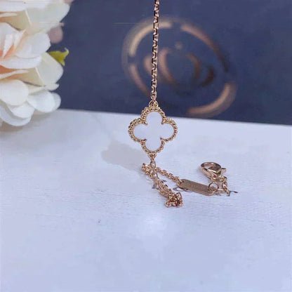 [Regal Jewels]CLOVER WHITE MOP SINGLE FLOWER BRACELET