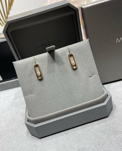 [Regal Jewels]MOVE UNO SMALL 1 DIAMOND EARRINGS