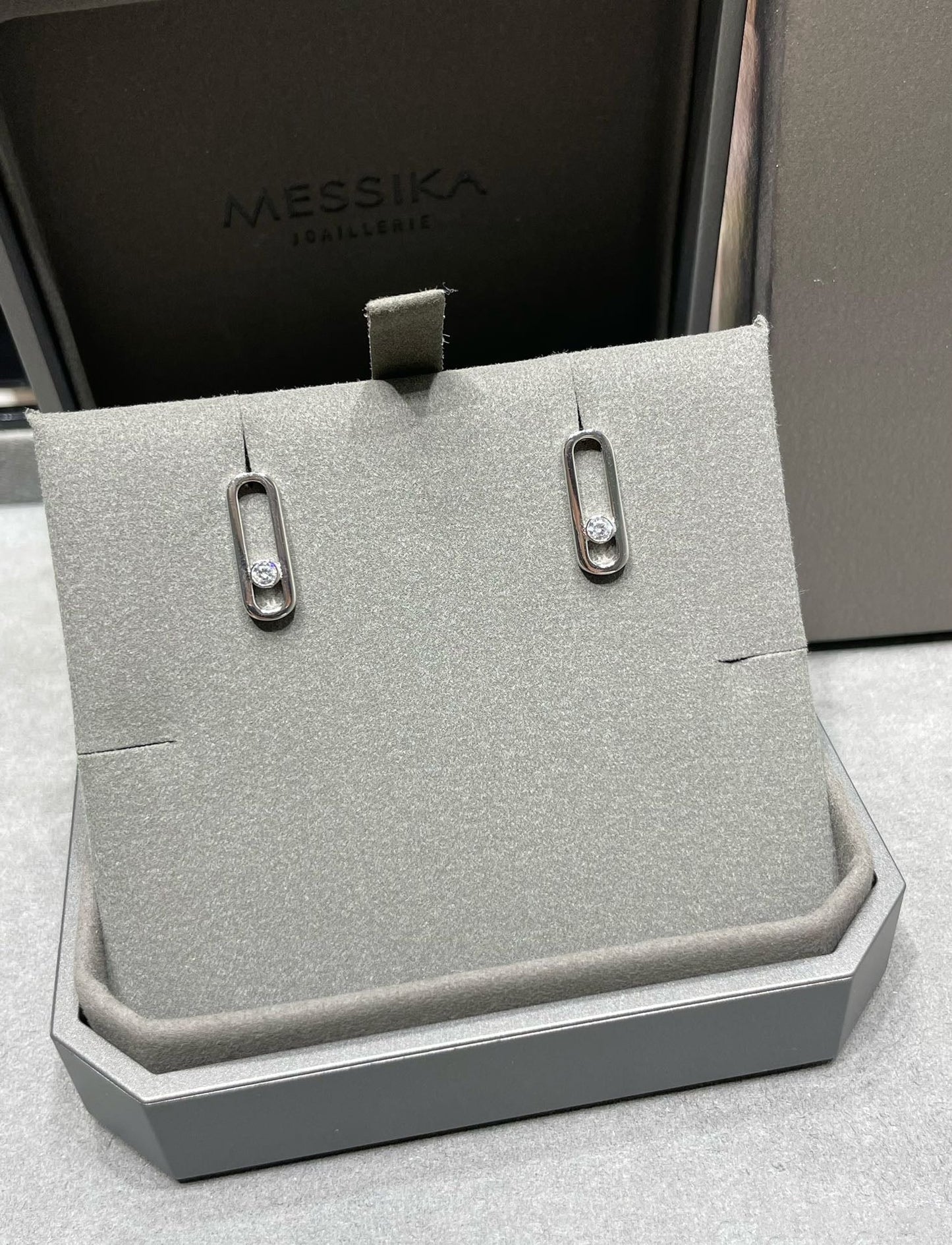 [Regal Jewels]MOVE UNO SMALL 1 DIAMOND EARRINGS