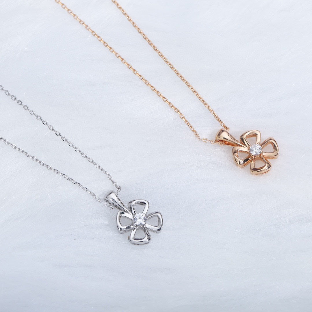 [Aura Jewels]FIOREVER NECKLACE DIAMOND CENTER