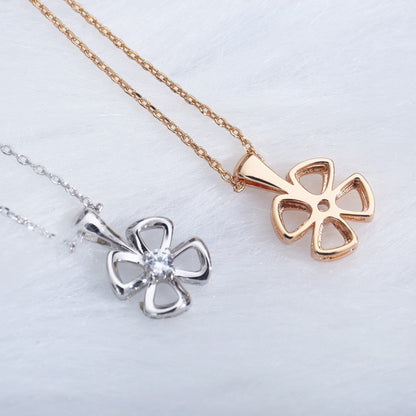 [Aura Jewels]FIOREVER NECKLACE DIAMOND CENTER