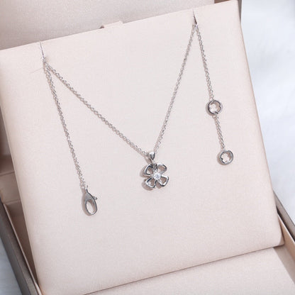[Aura Jewels]FIOREVER NECKLACE DIAMOND CENTER