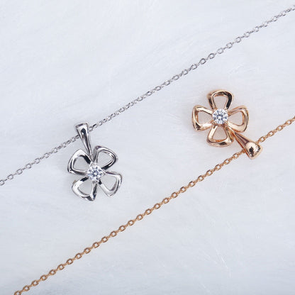 [Aura Jewels]FIOREVER NECKLACE DIAMOND CENTER